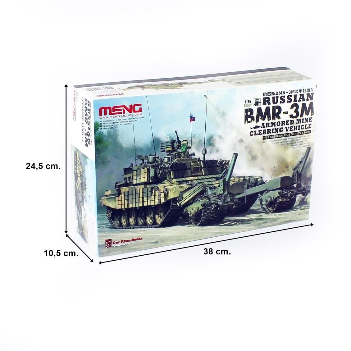 Meng SS-011 1/35 Ölçek, Rus BMR-3M (T90) Mayın Temizleme Aracı, Plastik Model Kiti