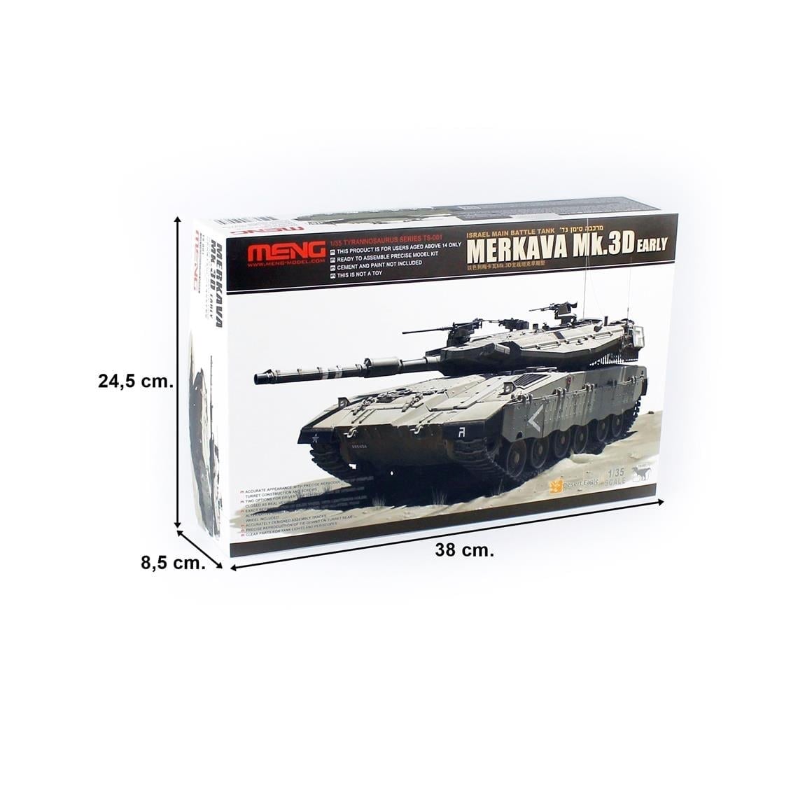 Meng TS-001 1/35 Ölçek, Merkava Mk.3D Erken Dönem Tankı, Plastik Model Kiti