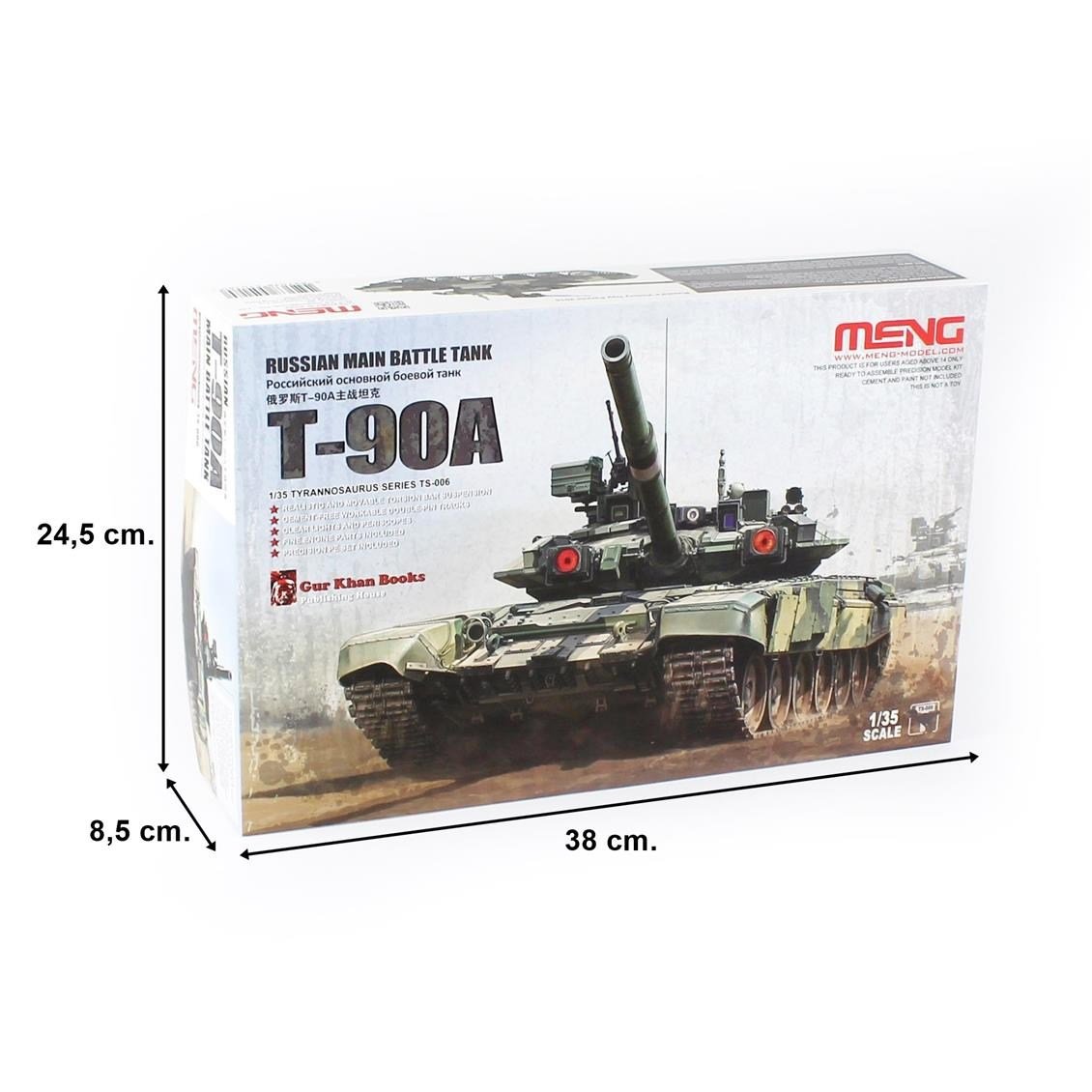 Meng TS-006 1/35 Ölçek, Rus T-90A Ana Muharebe Tankı, Plastik Model Kiti