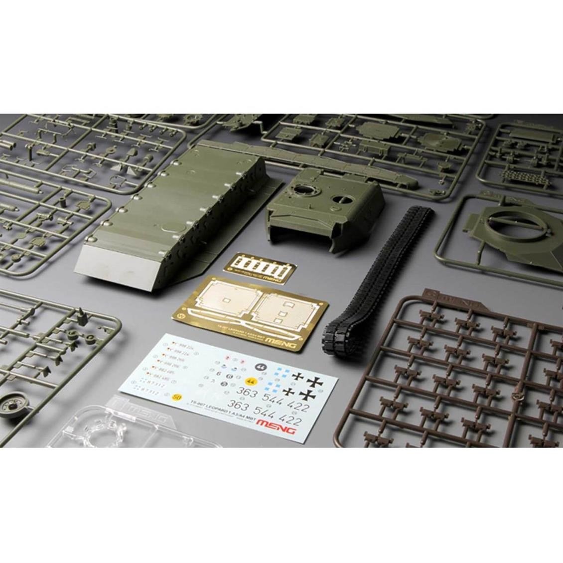 Meng TS-007 1/35 Ölçek, Alman Leopard 1 A3/A4 Ana Muharebe Tankı, Plastik Model Kiti
