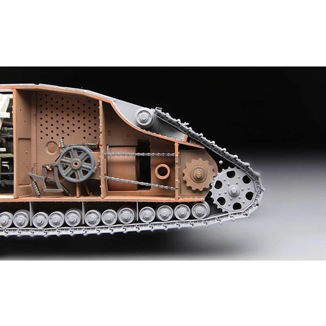 Meng TS-020 1/35 Ölçek, İngiliz Ağır Tankı Mk.V MALE, Plastik Model Kiti