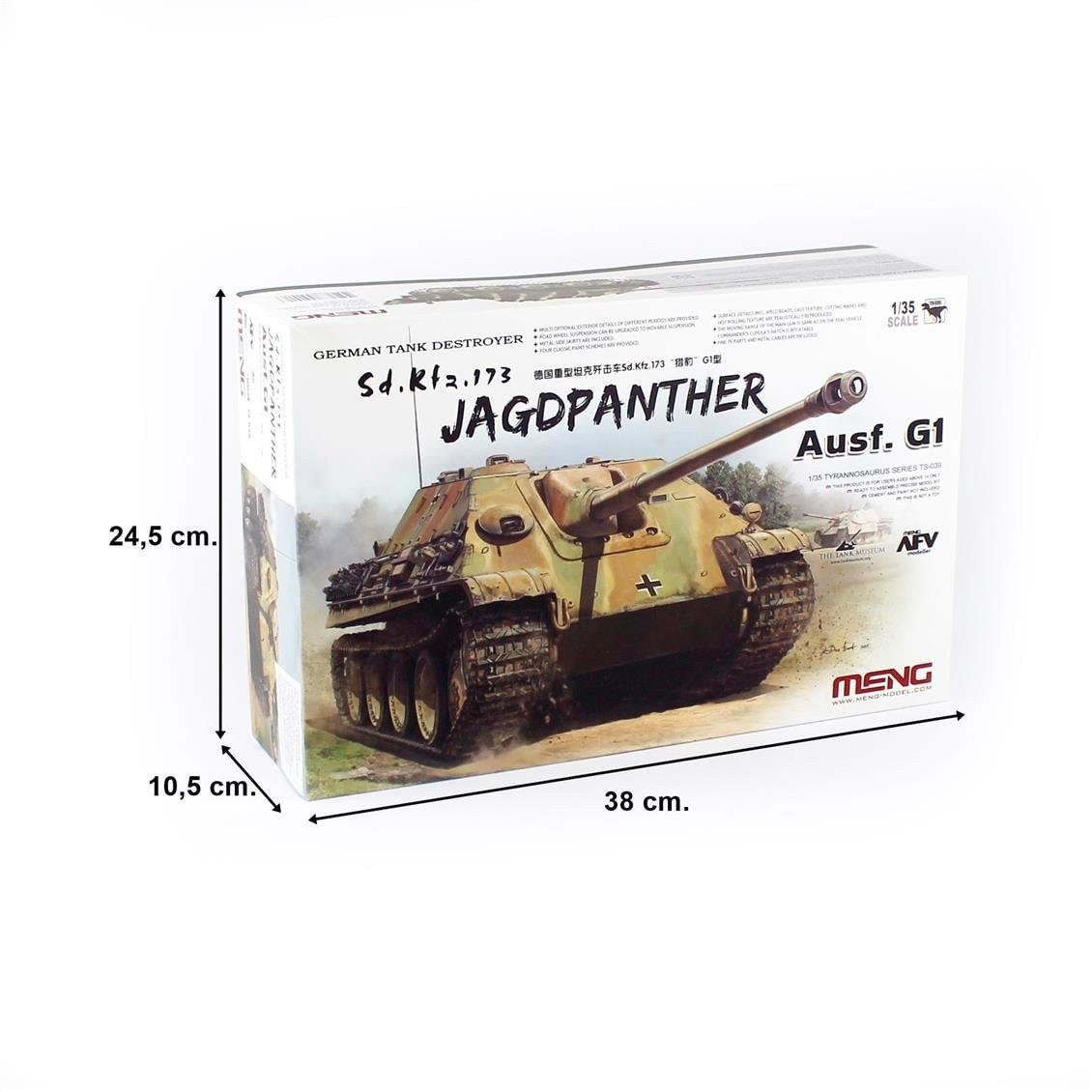 Meng TS-039 1/35 Ölçek, Alman Sd.Kfz.173 Jagdpanther G1 Anti Tankı, Plastik Model Kiti