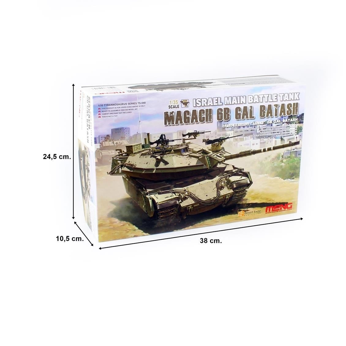 Meng TS-040 1/35 Ölçek, Israil Magach 6B GAL BATAS Ana Muharebe Tankı, Plastik Model Kiti