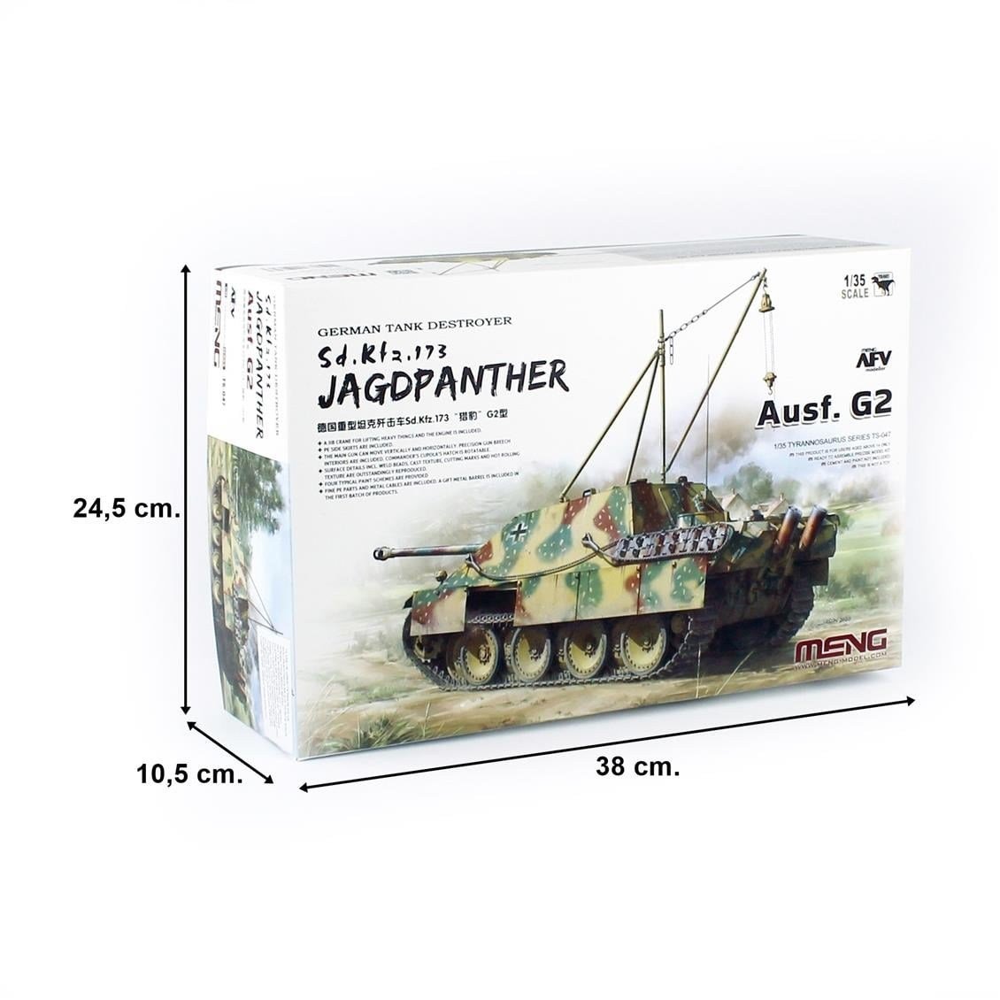 Meng TS-047 1/35 Ölçek, Alman Sd.Kfz.173 Jagdpanther G2 Tank Avcısı, Plastik Model Kiti