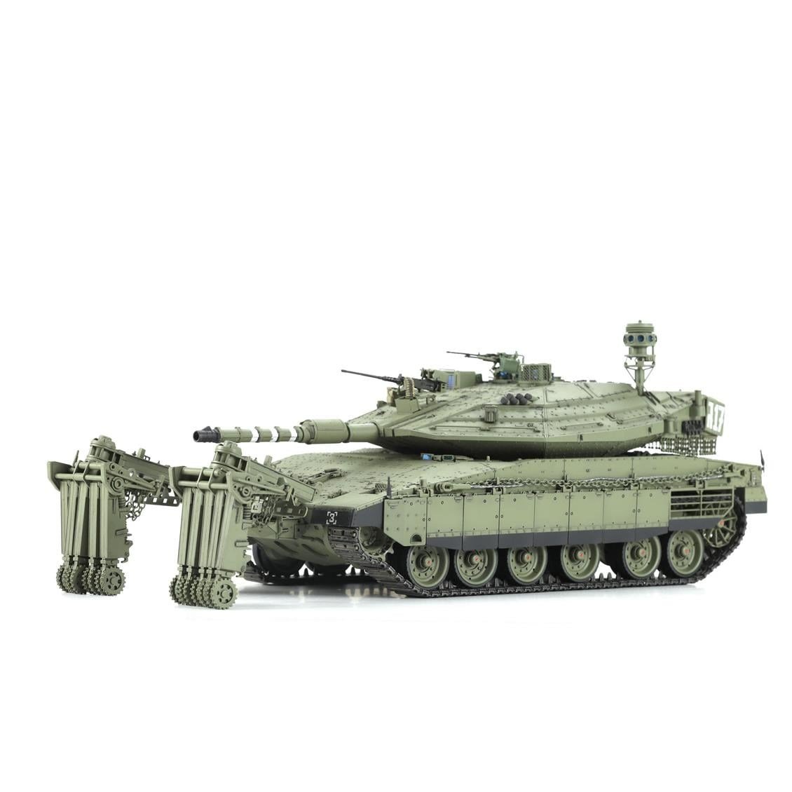 Meng TS-049 1/35 Ölçek, Israil Ana Muharebe Tankı Merkava Mk.4/4LIC ve Nochri-Kal Mayın Temizleme Aparatı, Plastik Model Kiti