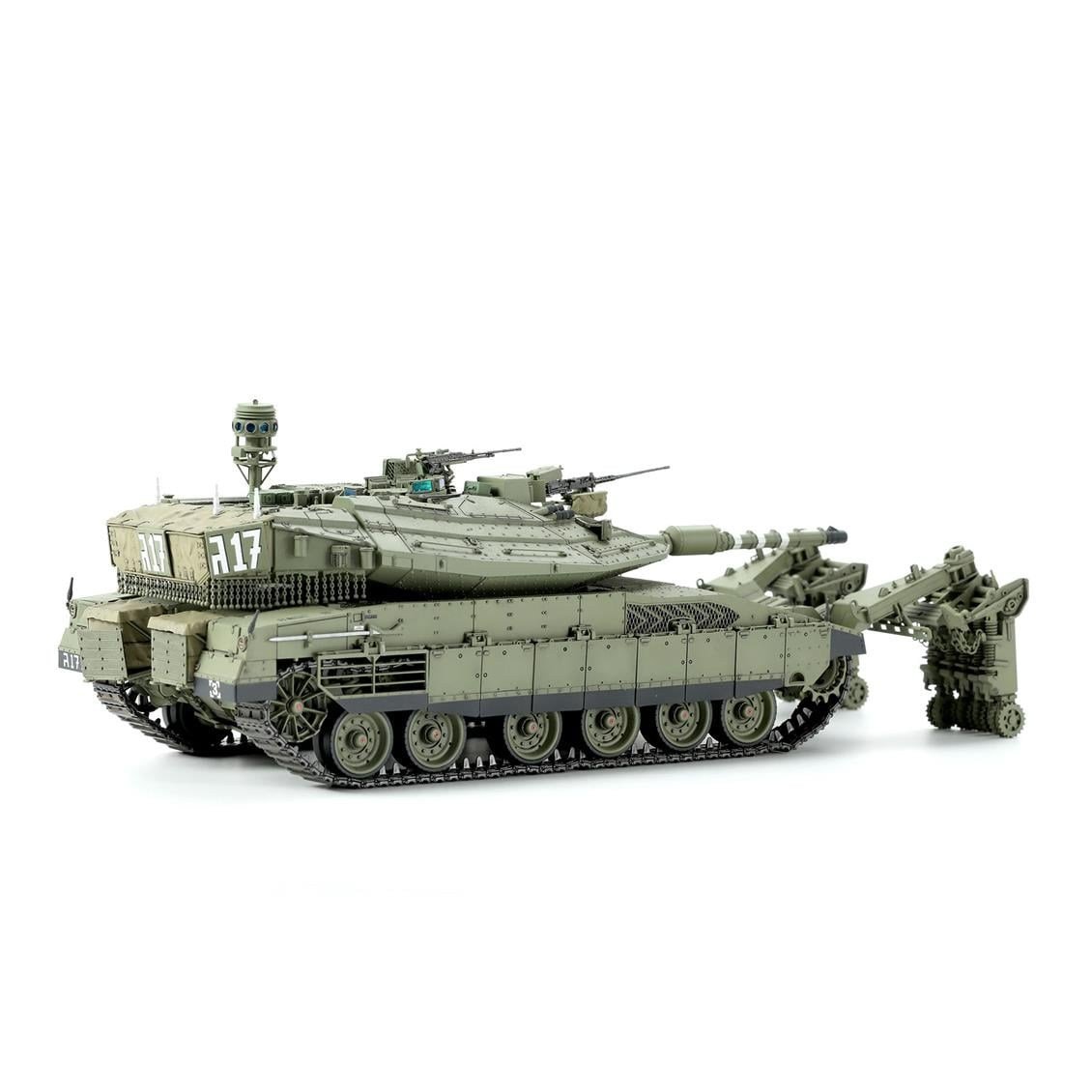 Meng TS-049 1/35 Ölçek, Israil Ana Muharebe Tankı Merkava Mk.4/4LIC ve Nochri-Kal Mayın Temizleme Aparatı, Plastik Model Kiti
