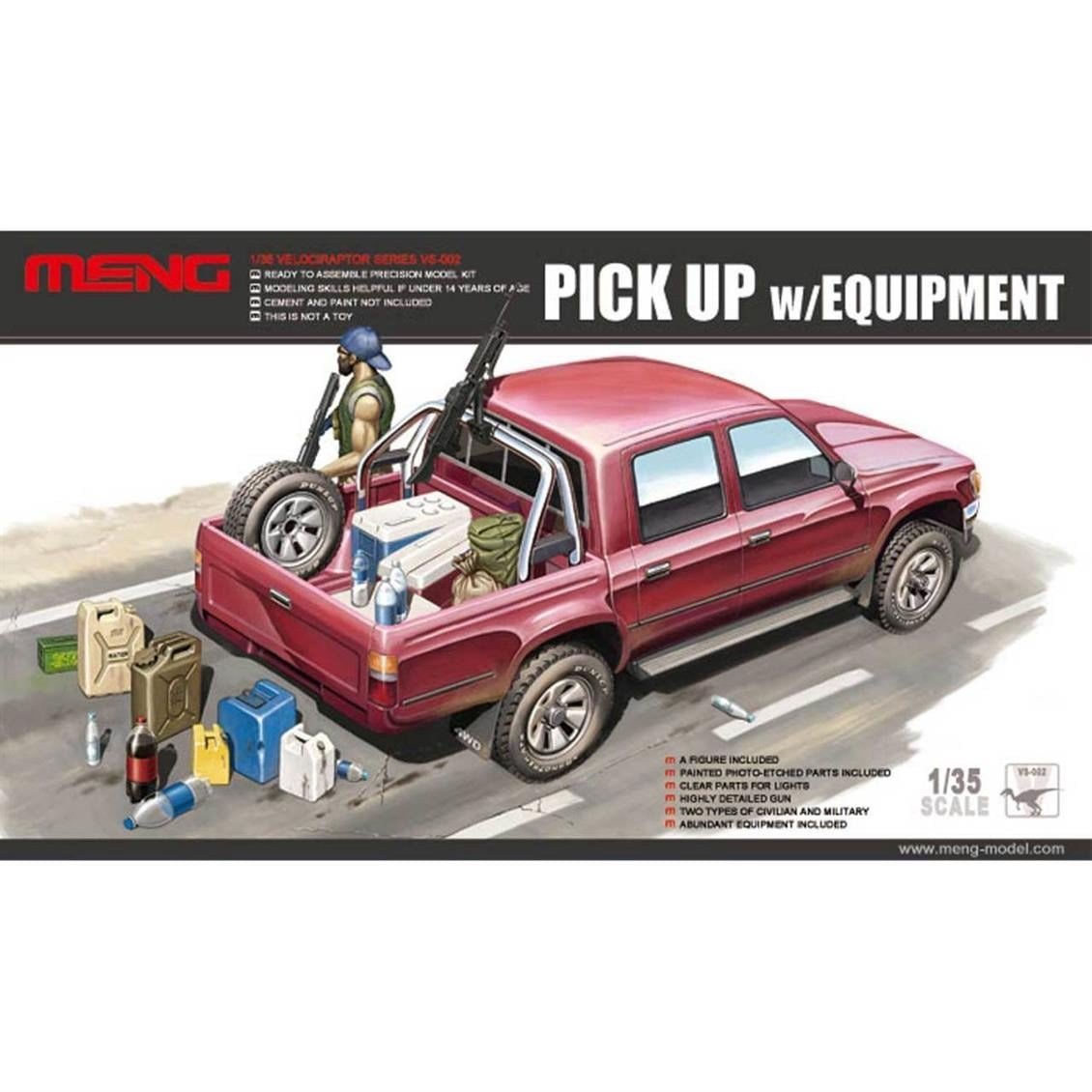Meng VS-002 1/35 Ölçek, Kamyonet Ekipmanları, Plastik Model Kiti