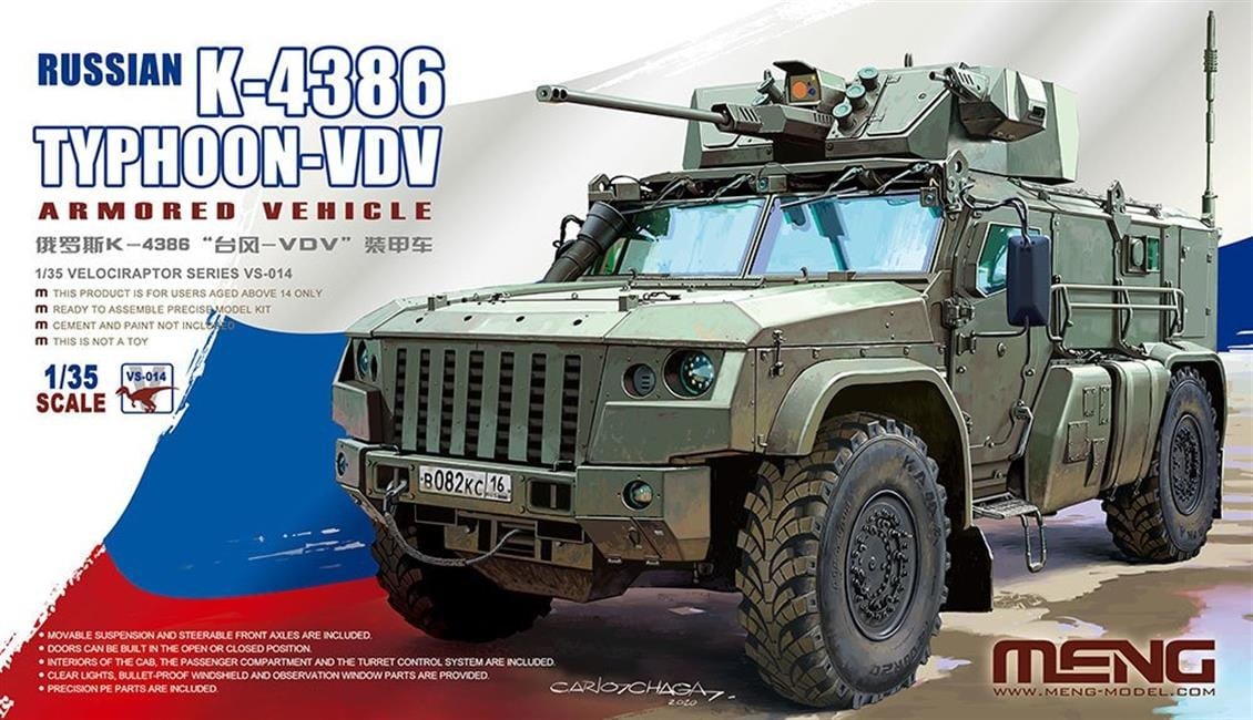Meng VS014 1/35 Ölçek, Rus K-4386 Typhoon Zırhlı Personel Taşıyıcı, Plastik Model Kiti