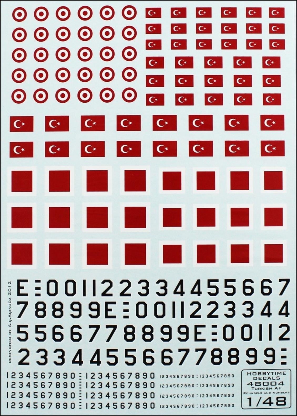 Microscale 48004 1/48 Ölçek, Türk Forsları Decals-Turkish Streamer