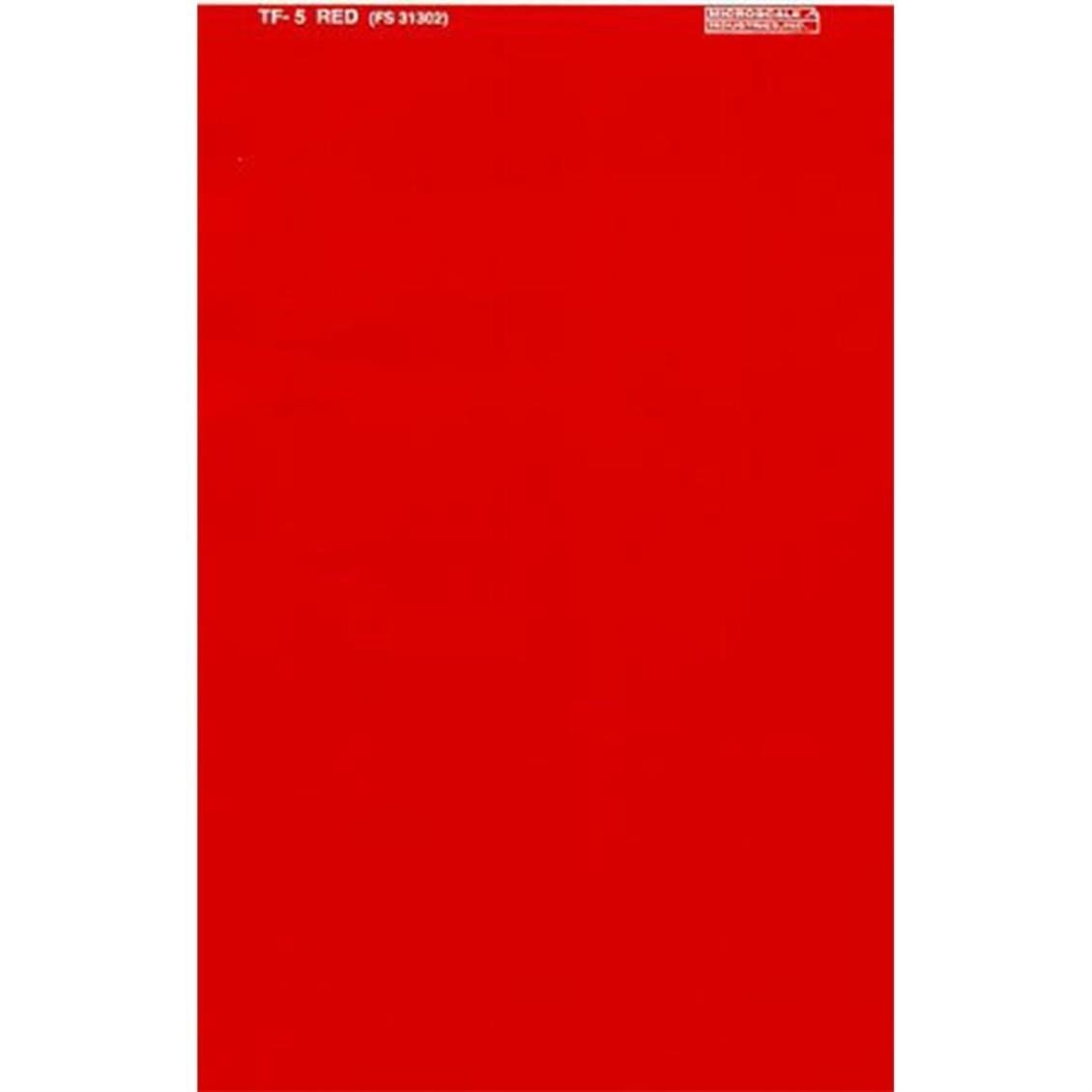 Microscale TF5 Trim Film - Size-7-1/4 X 4-1/2-Red Fs31302..