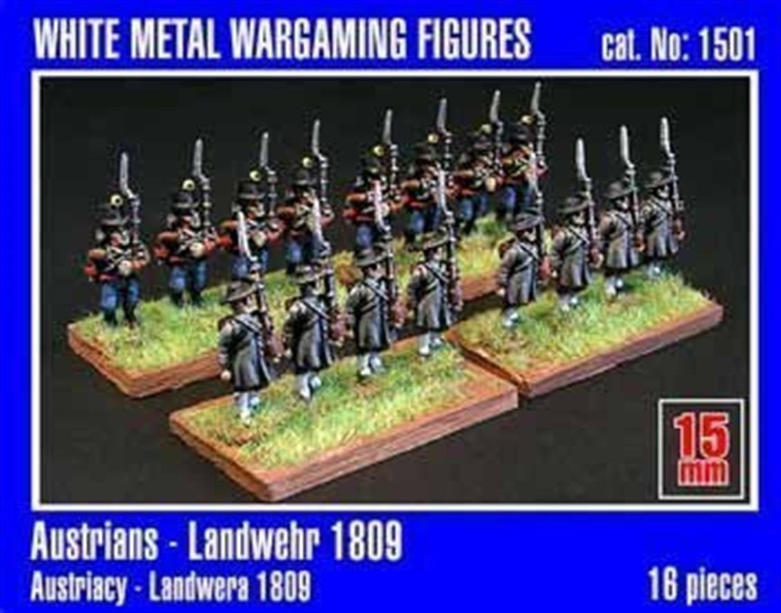 Mirage 1501 15Mm Austrians-Landwehr 1809,16 Pieces, Plastik Model kiti