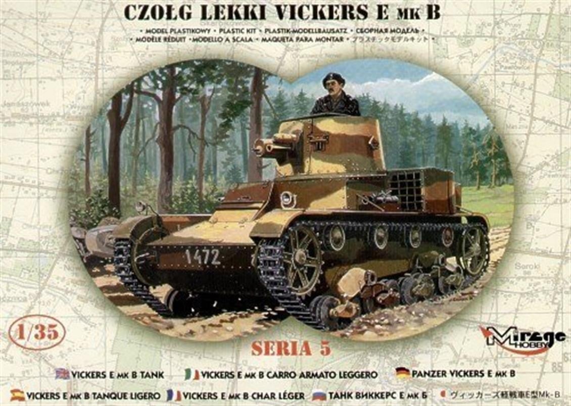 Mirage 35304 1/35 Ölçek, Vickers E Mk.B Sıngle Turret, Plastik Model kiti