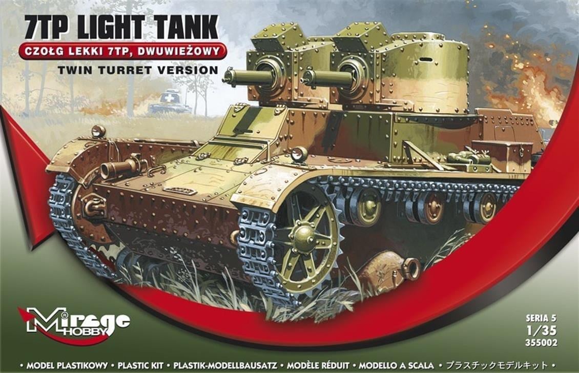 Mirage 355002 1/35 Ölçek, 7Tp Light Tank Twın Turret, Plastik Model kiti