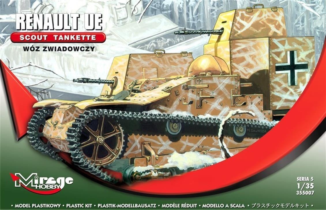 Mirage 355007 1/35 Ölçek, Renault Ue Scout Tankette 2 Versions O, Plastik Model kiti