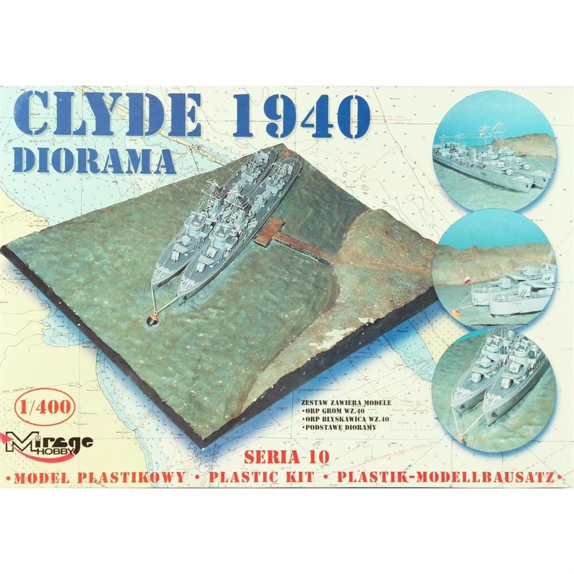 Mirage 40102 1/400 Ölçek, Clde 1940 Dıaroma, Plastik Model kiti