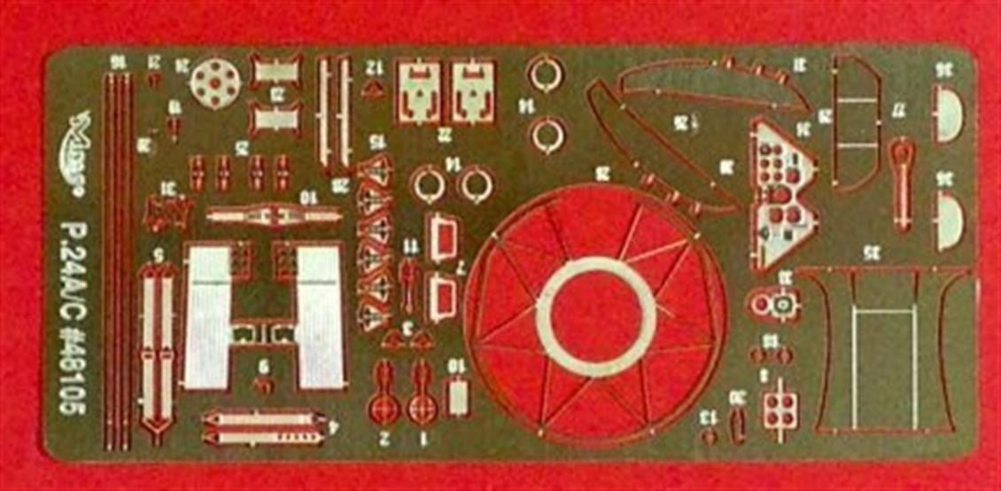 Mirage 48105 1/48 Ölçek, Pzl/Tfk P.24 C Turkish Air Force, W/Res, Plastik Model kiti