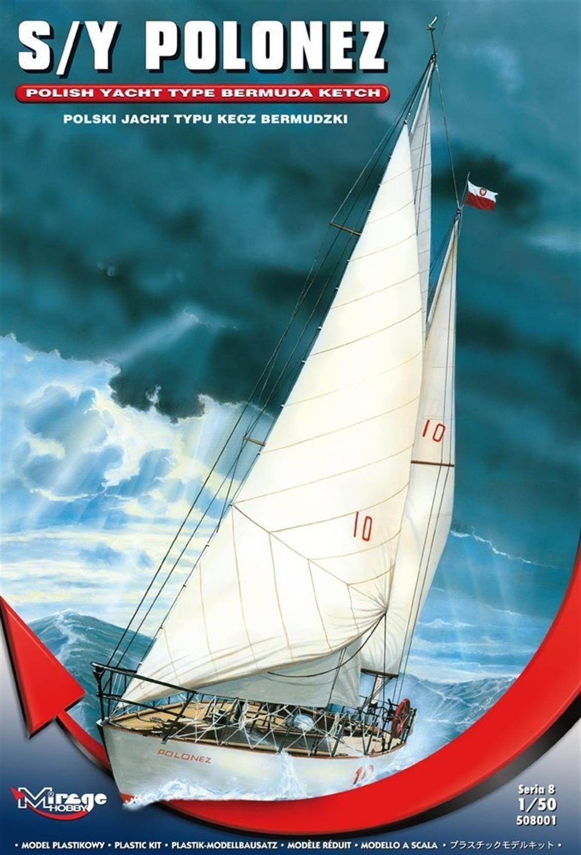 Mirage 508001 1/50 Ölçek, Yacht S/Y Polonez, Plastik Model kiti