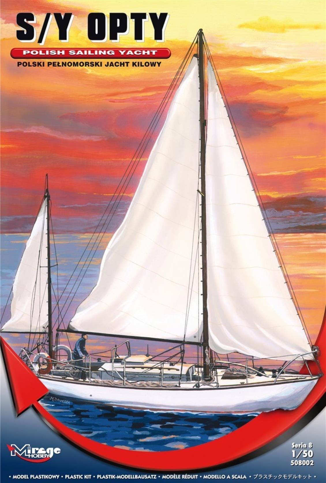Mirage 508002 1/50 Ölçek, Yacht S/Y Opty, Plastik Model kiti