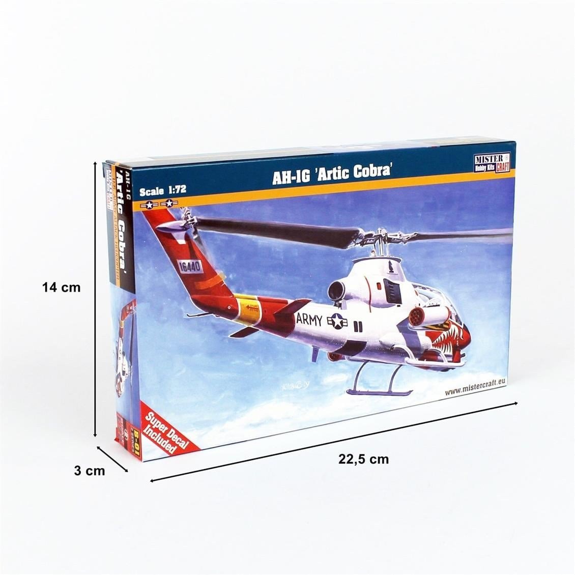 Mistercraft B001 1/72 Ölçek, AH-1G (Artic Cobra) Helikopter, Plastik Model kiti