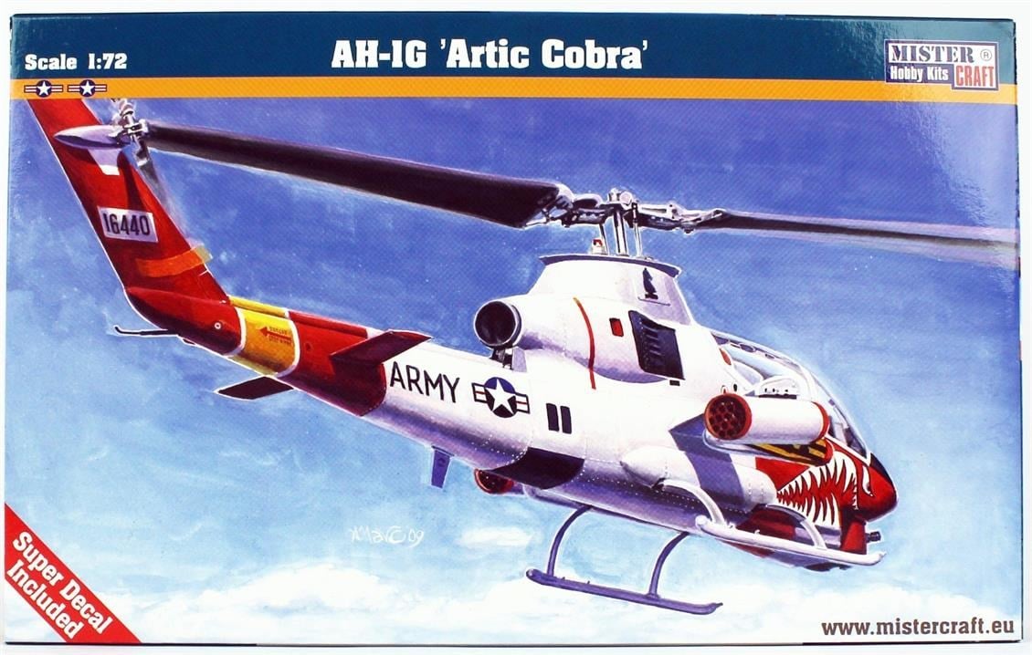 Mistercraft B001 1/72 Ölçek, AH-1G (Artic Cobra) Helikopter, Plastik Model kiti