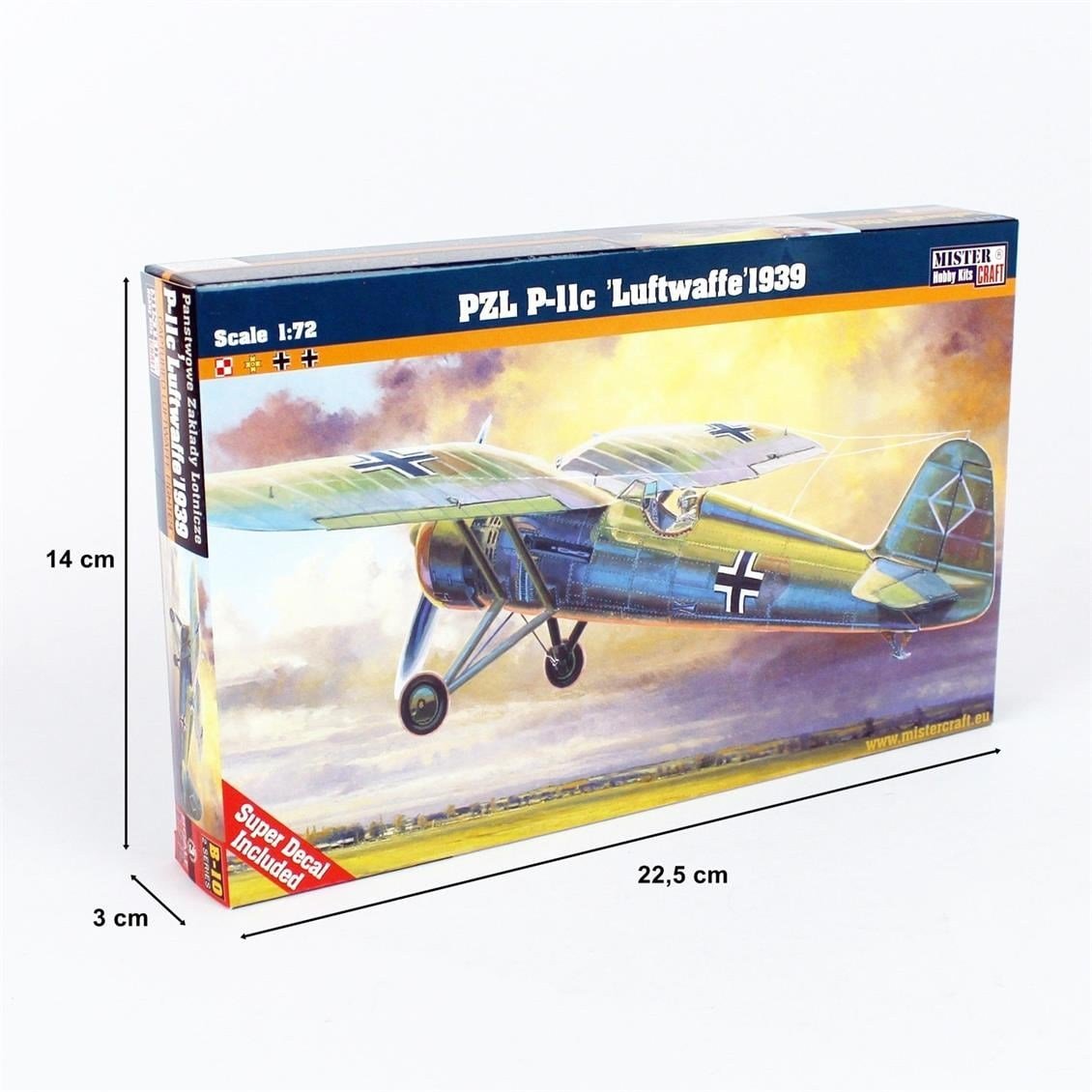 Mistercraft B010 1/72 Ölçek, PZL P-11C Pilot Eğitim Alayı Savaş Uçağı, Plastik Model kiti