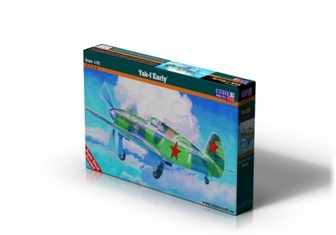 Mistercraft B020 1/72 Ölçek, Yakovlev Yak-1 Erken Dönem Savaş Uçağı, Plastik Model kiti