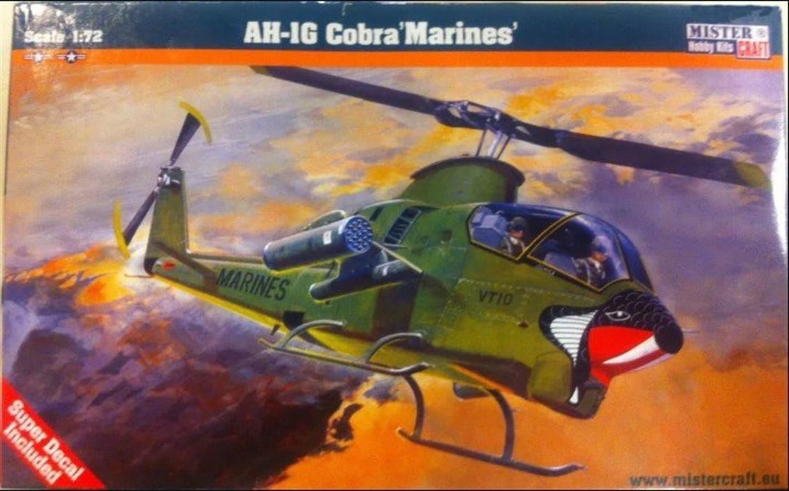 Mistercraft B034 1/72 Ölçek, AH-1G (Donanma) Helikopteri, Plastik Model kiti
