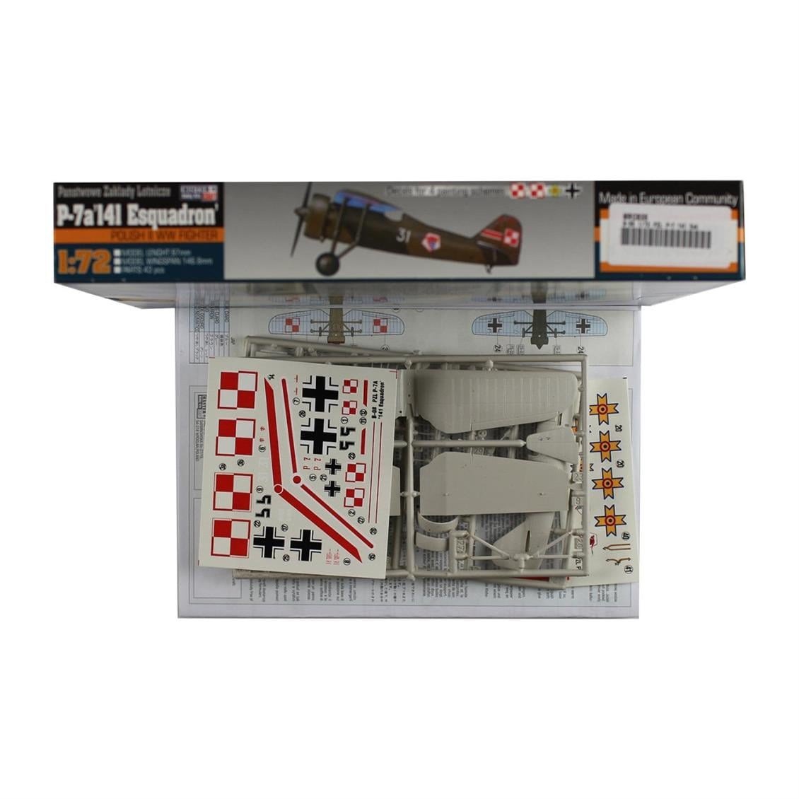 Mistercraft B035 1/72 Ölçek, PZL P-7 141 Savaş Uçağı, Plastik Model kiti