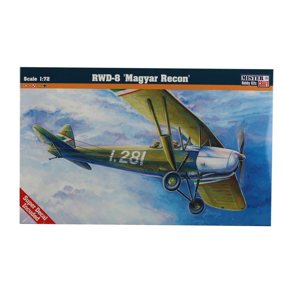 Mistercraft B045 1/72 Ölçek, RWD-8 (Macar Keşif) Savaş Uçağı, Plastik Model kiti