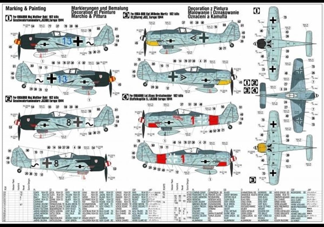 Mistercraft C006 1/72 Ölçek, Fw-190A8R8 (Sturmbock) Savaş Uçağı, Plastik Model kiti