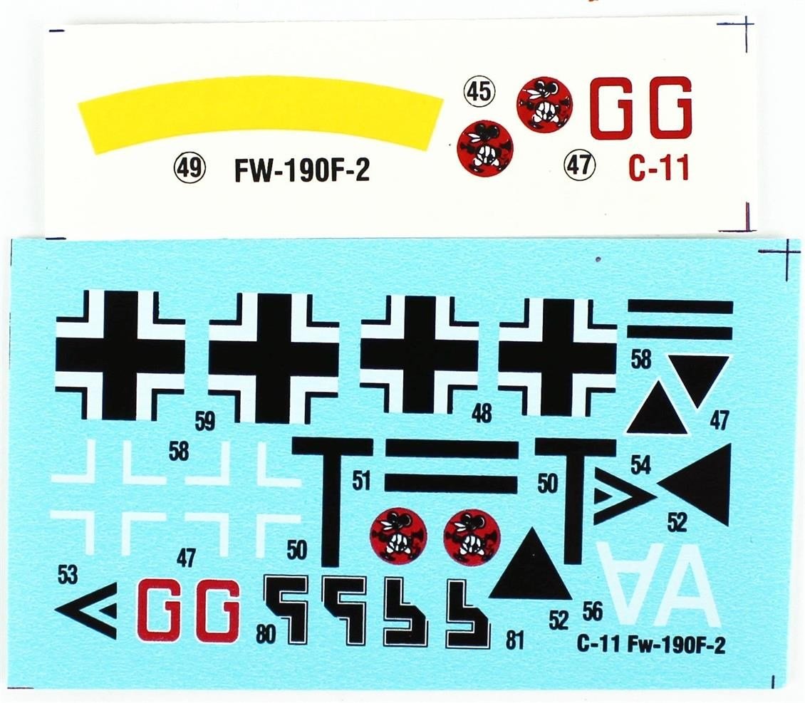 Mistercraft C011 1/72 Ölçek, Fw-190F-2 (Schlachtflugzeuge) Savaş Uçağı, Plastik Model kiti