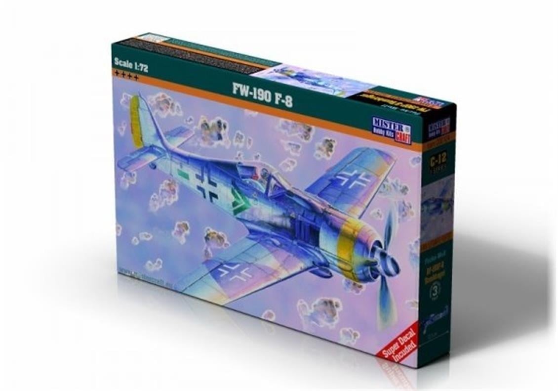 Mistercraft C012 1/72 Ölçek, Fw-190F-8 Savaş Uçağı, Plastik Model kiti