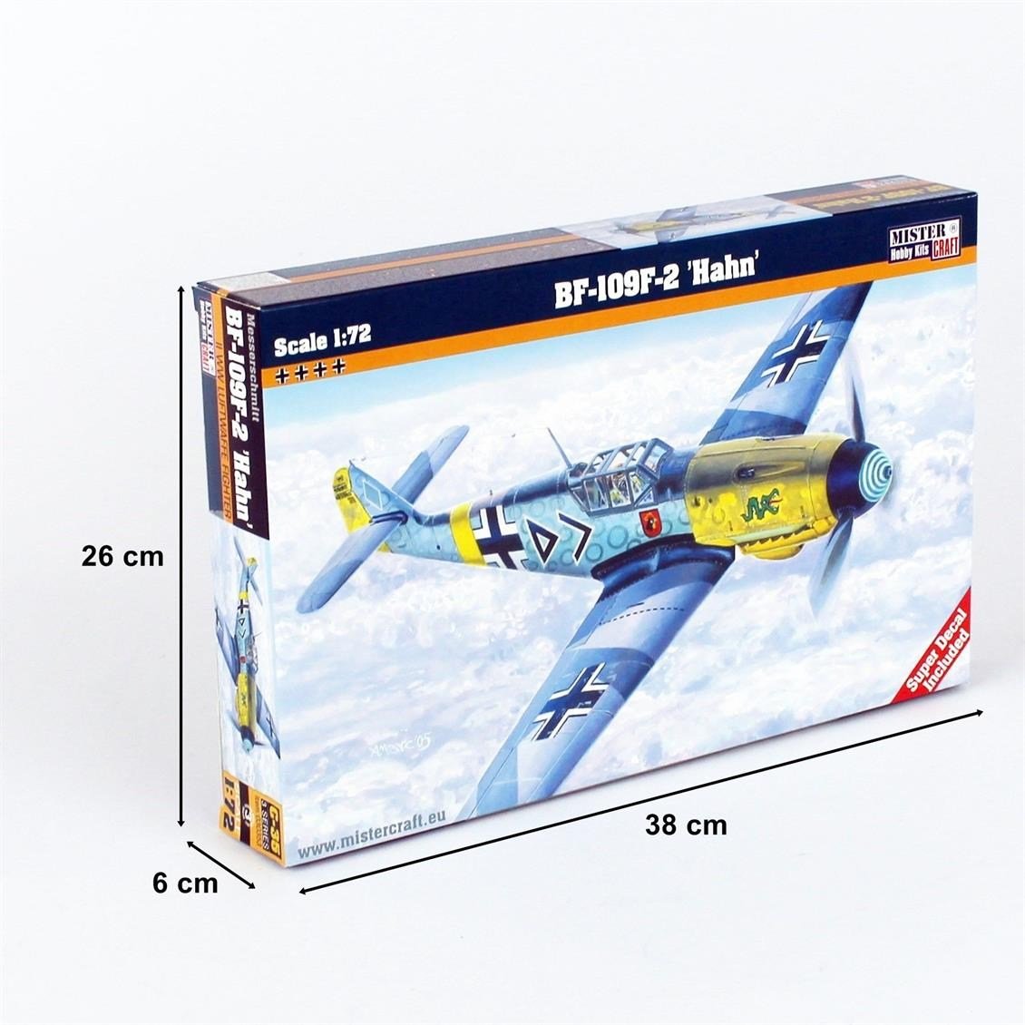 Mistercraft C035 1/72 Ölçek, BF-109F-4 (Hahn) Savaş Uçağı, Plastik Model kiti