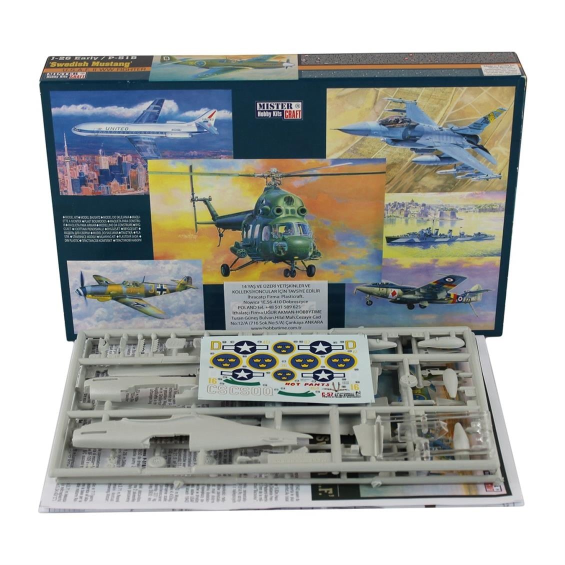 Mistercraft C057 1/72 Ölçek, J-26 (Early) Savaş Uçağı, Plastik Model kiti