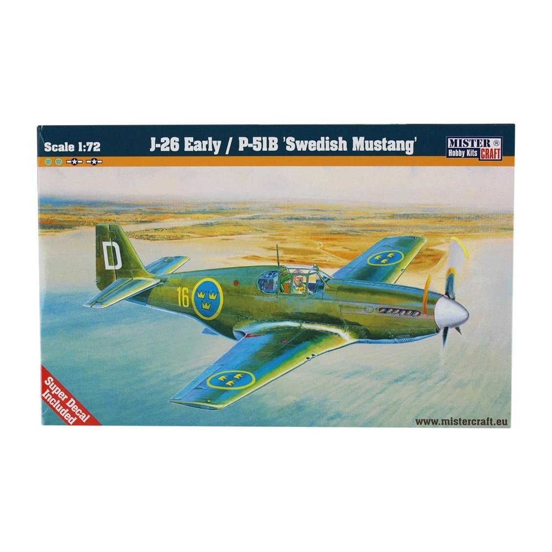 Mistercraft C057 1/72 Ölçek, J-26 (Early) Savaş Uçağı, Plastik Model kiti