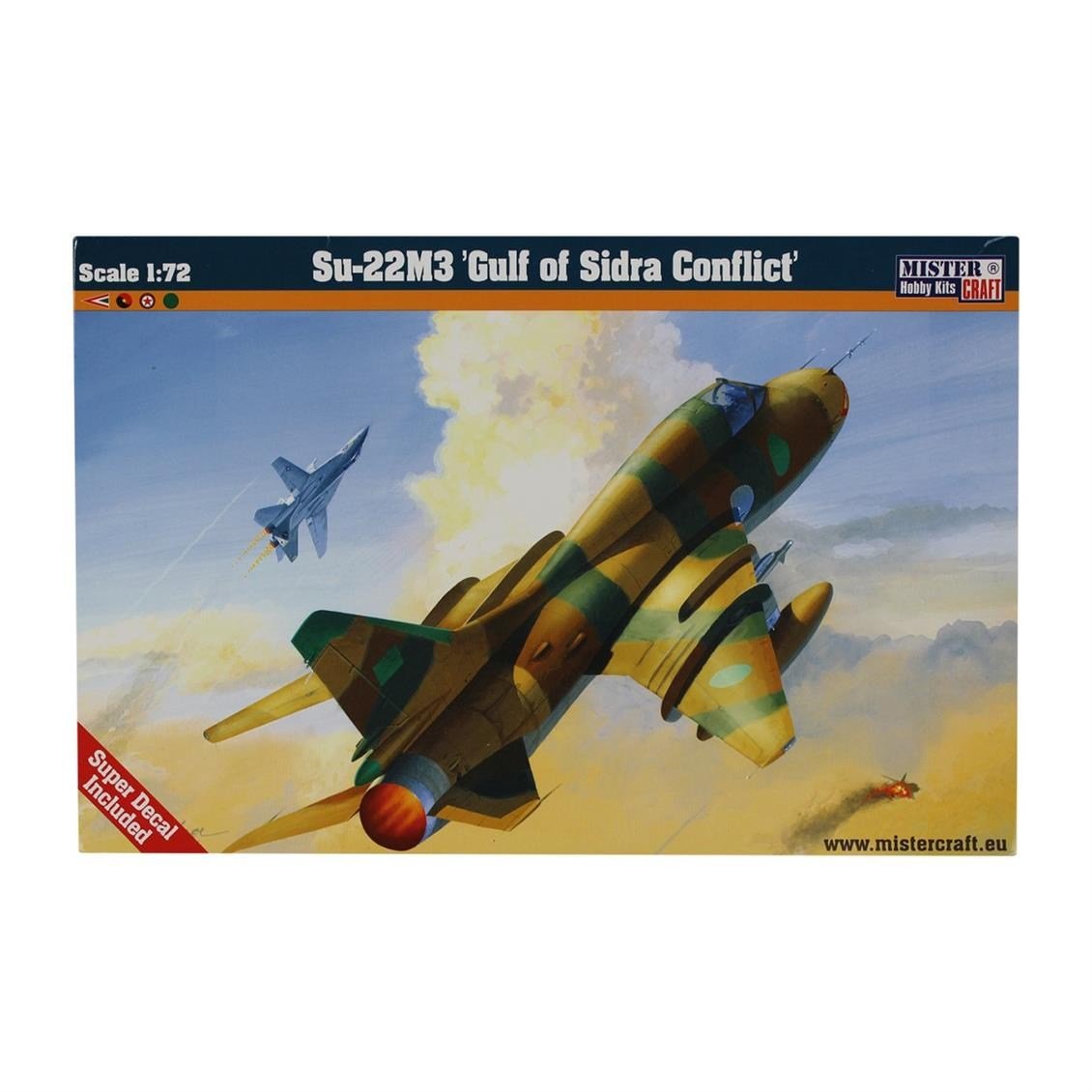 Mistercraft D014 1/72 Ölçek, Su22M3 (Sidra Körfezi Çatışması) Savaş Uçağı, Plastik Model kiti