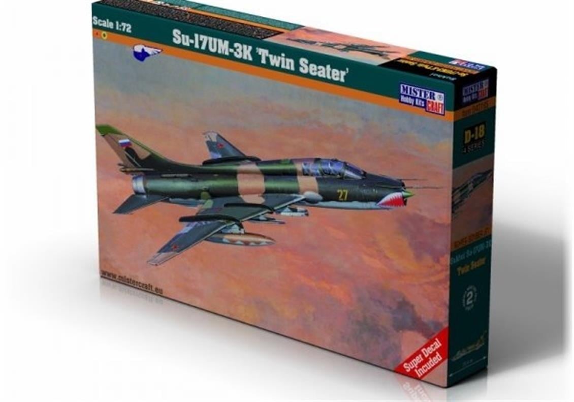 Mistercraft D018 1/72 Ölçek, Su-17UM-3K Savaş Uçağı, Plastik Model kiti