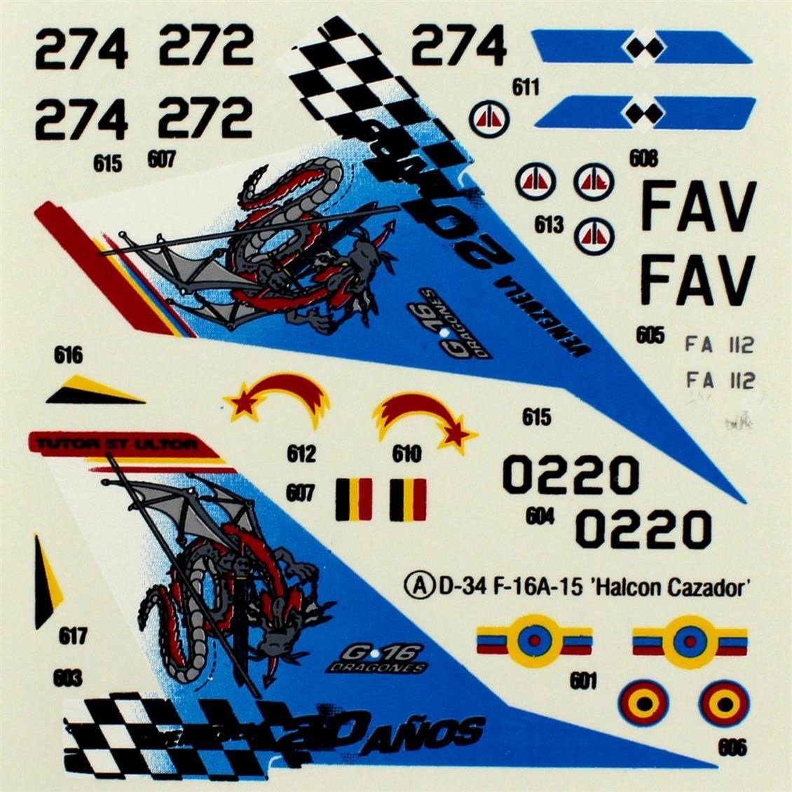 Mistercraft D034 1/72 F-16A-15 (Avcı Şahin) Savaş Uçağı Plastik Model Kiti