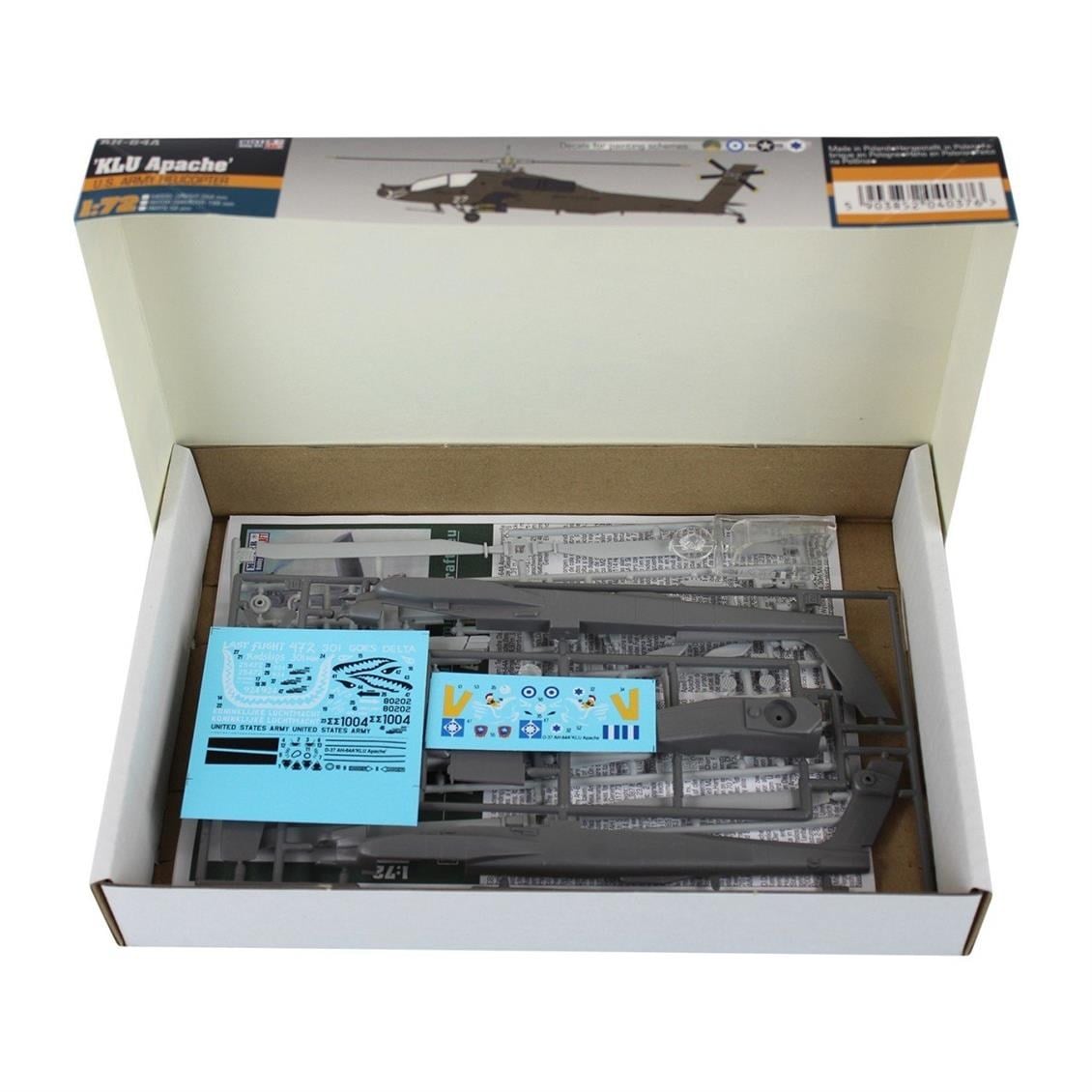 Mistercraft D037 1/72 1/72 AH-64A KLU Apache Helikopteri Plastik Model Kiti