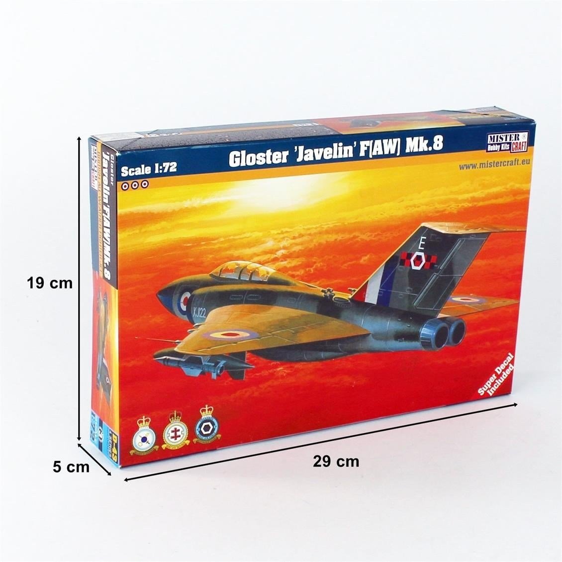 Mistercraft D043 1/72 Gloster Javelin FAW Mk.8 Savaş Uçağı Plastik Model Kiti