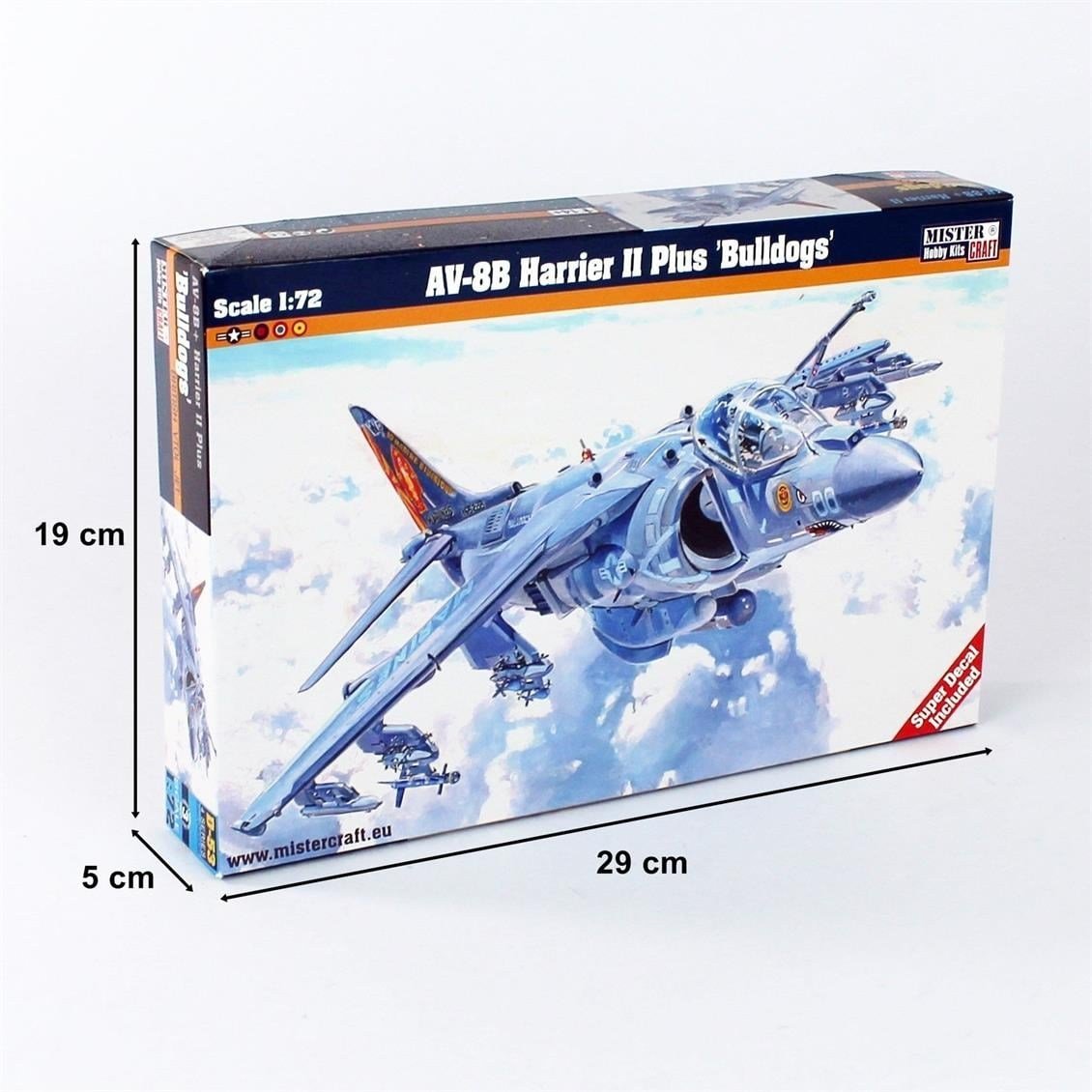 Mistercraft D053 1/72 AV-8B Harrier II Plus Bulldogs Savaş Uçağı Plastik Model Kiti