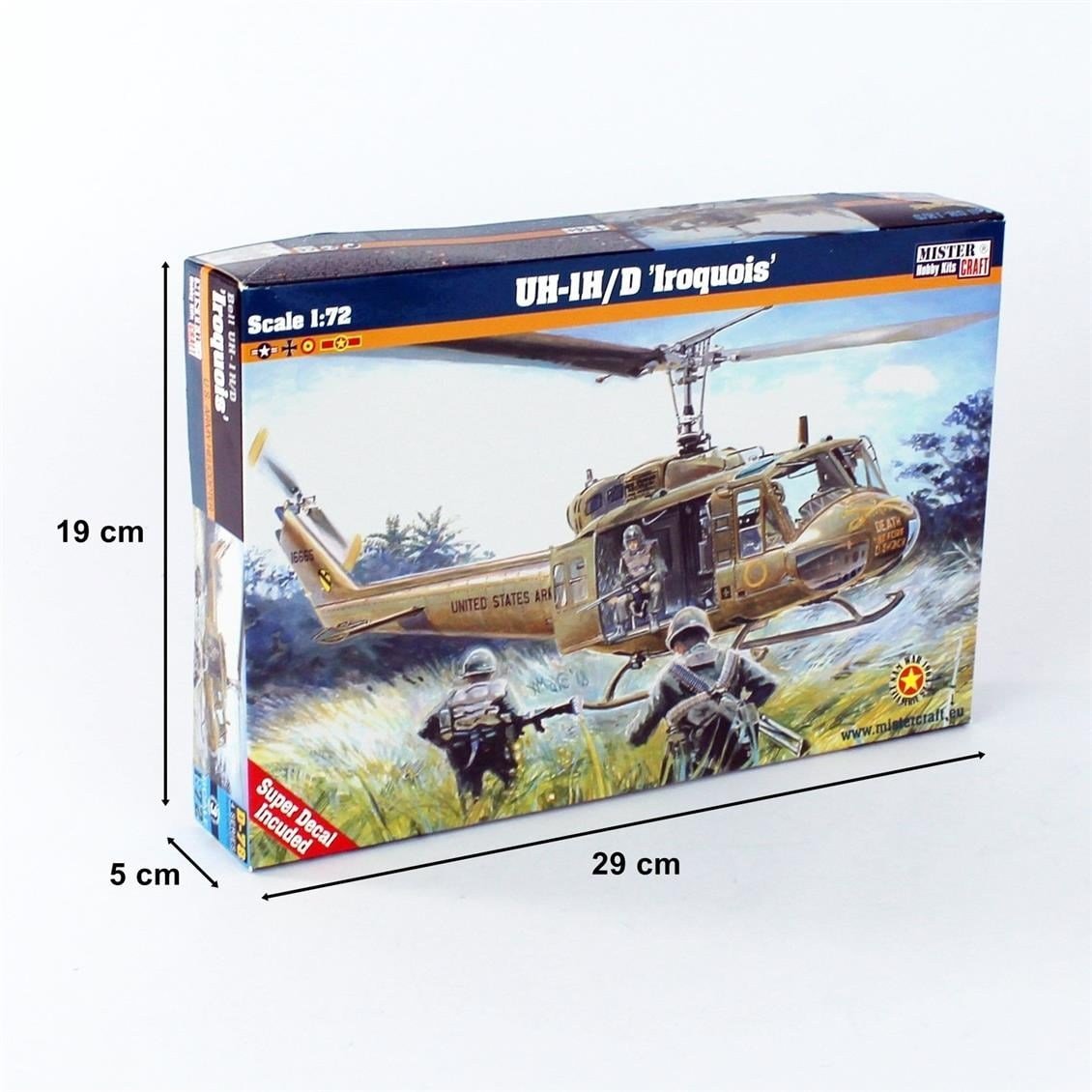 Mistercraft D078 1/72 UH-1H/D (Irquois) Helikopteri Plastik Model Kiti