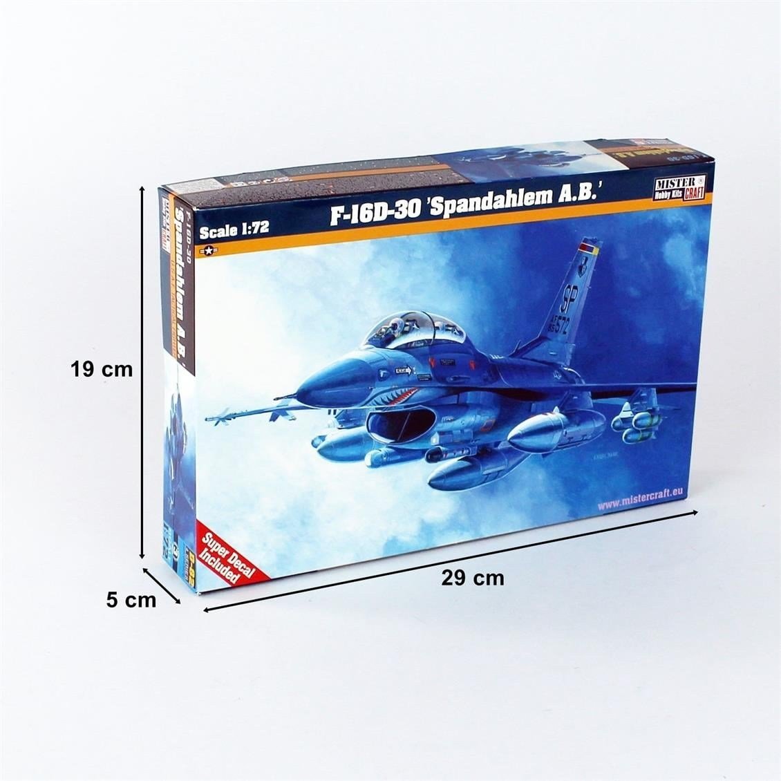 Mistercraft D082 1/72 F-16D-30 (Spadahlem A.B.) Savaş Uçağı Plastik Model Kiti