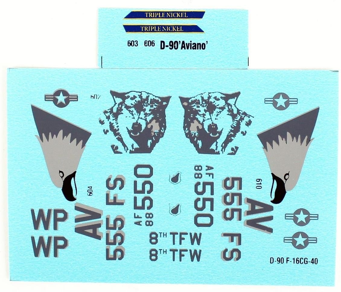 Mistercraft D090 1/72 F-16C-40 (Aviano A.B.) Savaş Savaş Uçağı Plastik Model Kiti