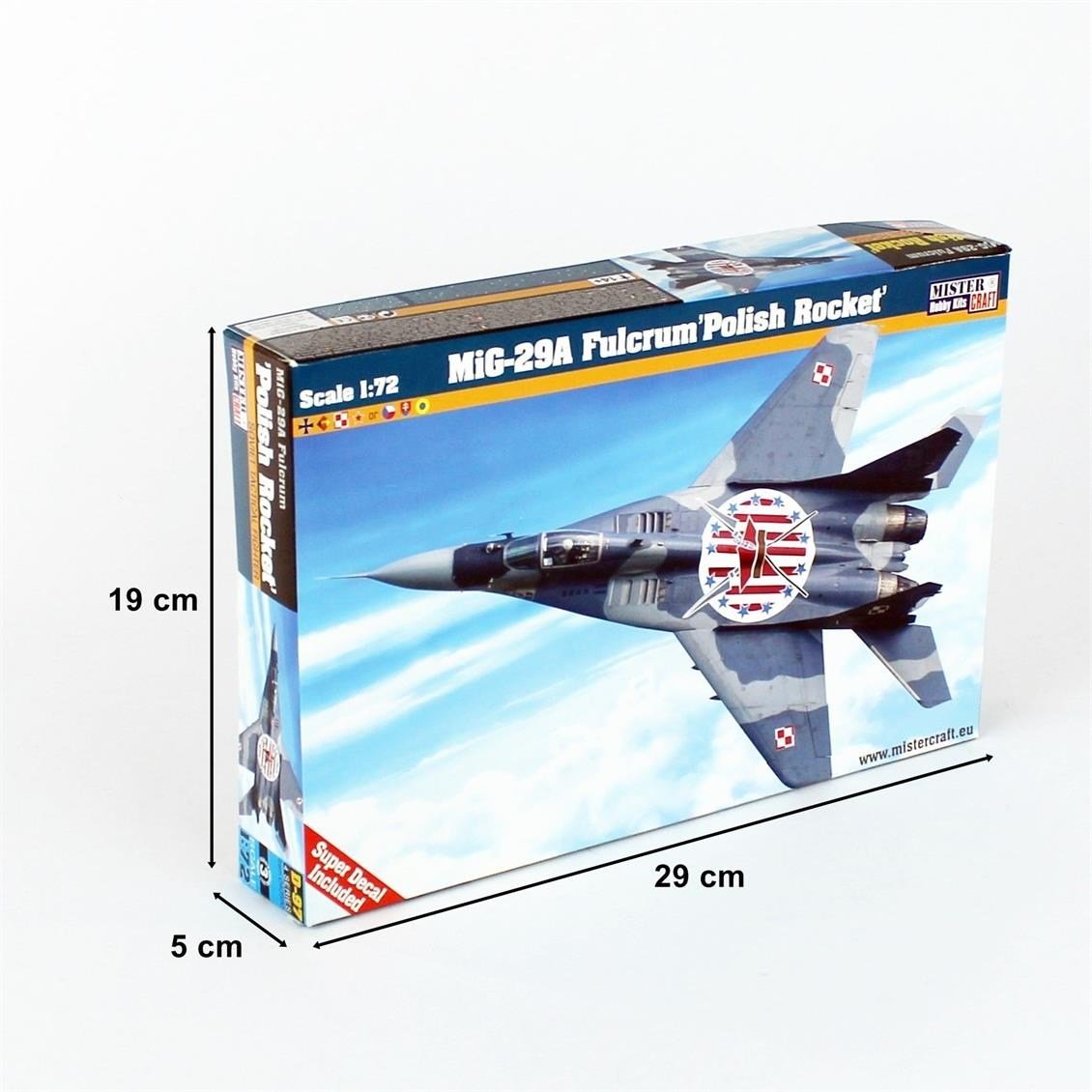 Mistercraft D097 1/72 MIG-29A Fulcrum Polish Rocket Savaş Uçağı Plastik Model Kiti