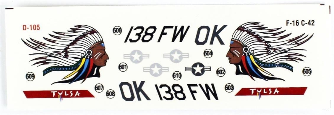 Mistercraft D105 1/72 F-16C-42 (Tulsa Yerlileri) Savaş Uçağı Plastik Model Kiti