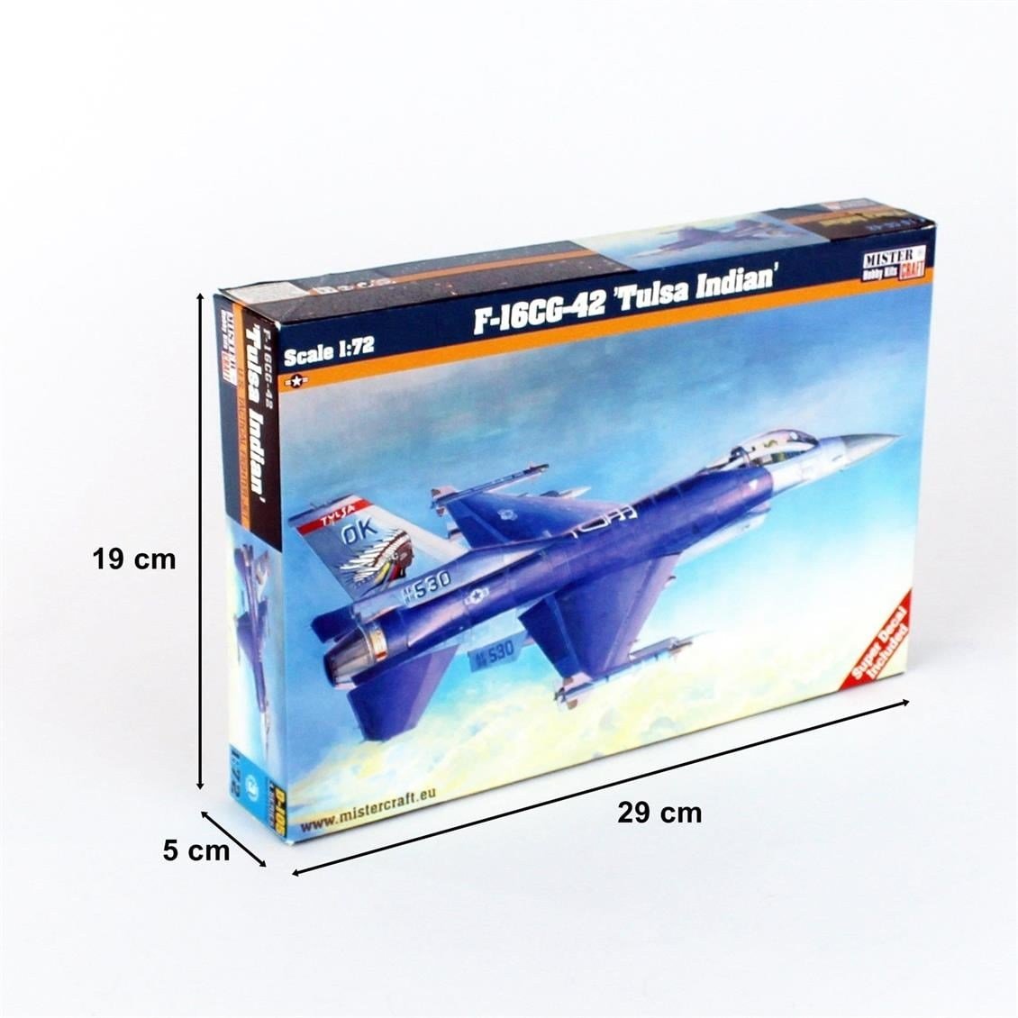 Mistercraft D105 1/72 F-16C-42 (Tulsa Yerlileri) Savaş Uçağı Plastik Model Kiti