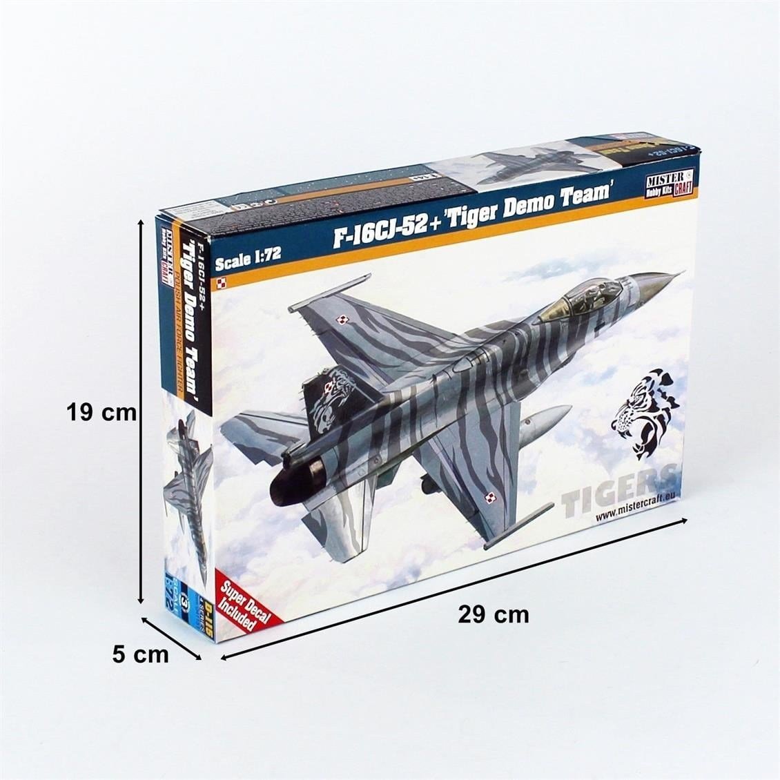 Mistercraft D115 1/72 F-16CJ-52+ (Kaplan Takımı) Savaş Uçağı Plastik Model Kiti