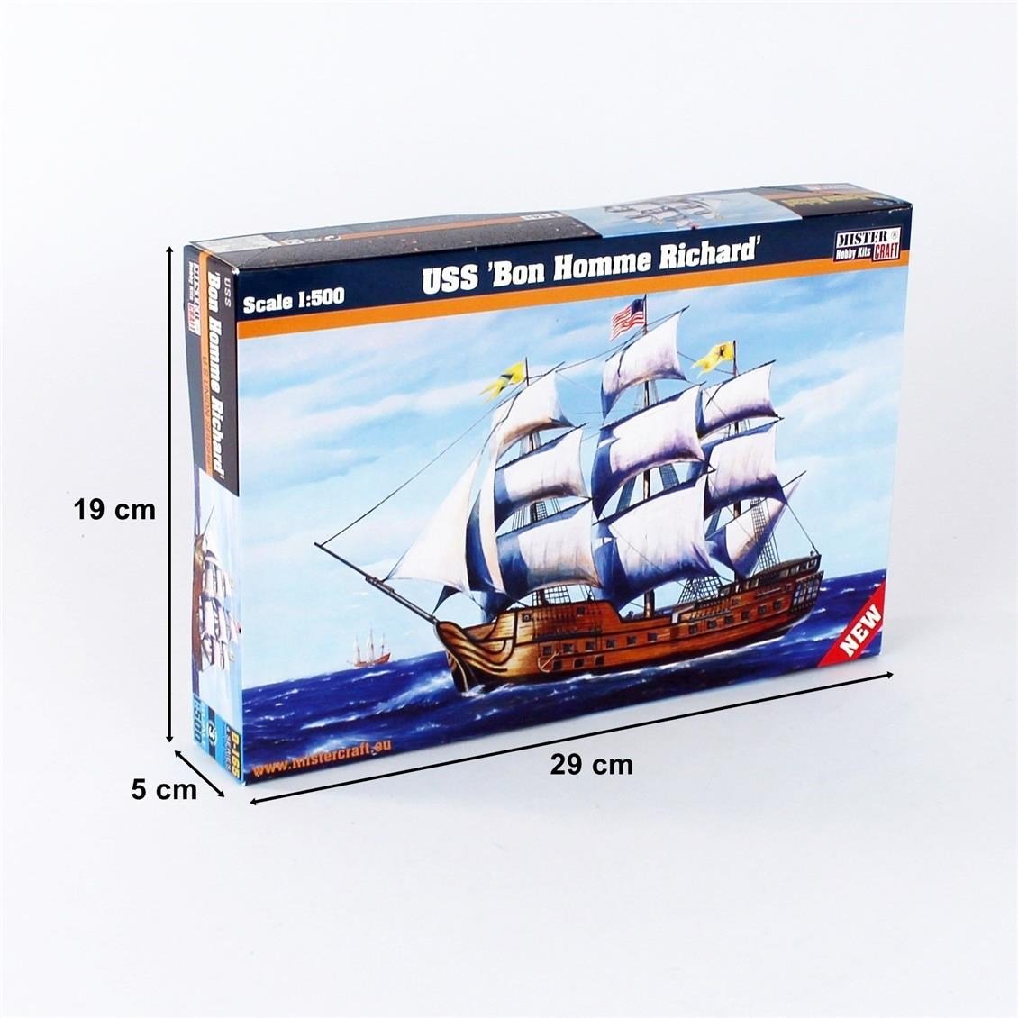 Mistercraft D165 1/500 USS Bon Homme Richard Yelkenli gemisi Plastik Model Kiti