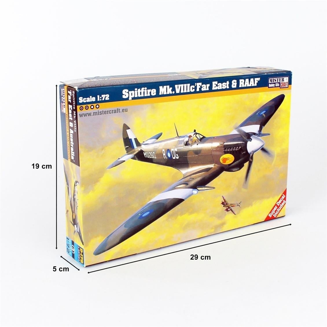 Mistercraft D178 1/72 Spitfire Mk. VIIIC Far East & RAAF Savaş Uçağı Plastik Model Kiti